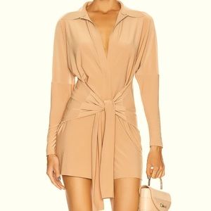 NORMA KAMALI- Tie Front NK Shirt Jumpshort.